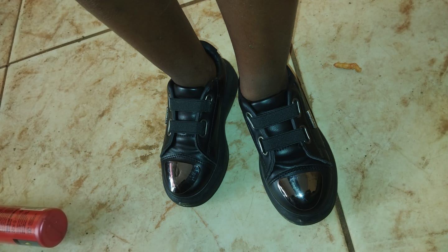 Customer photo review of Urbanart Hype 12 Faux Wax Sneaker - Black