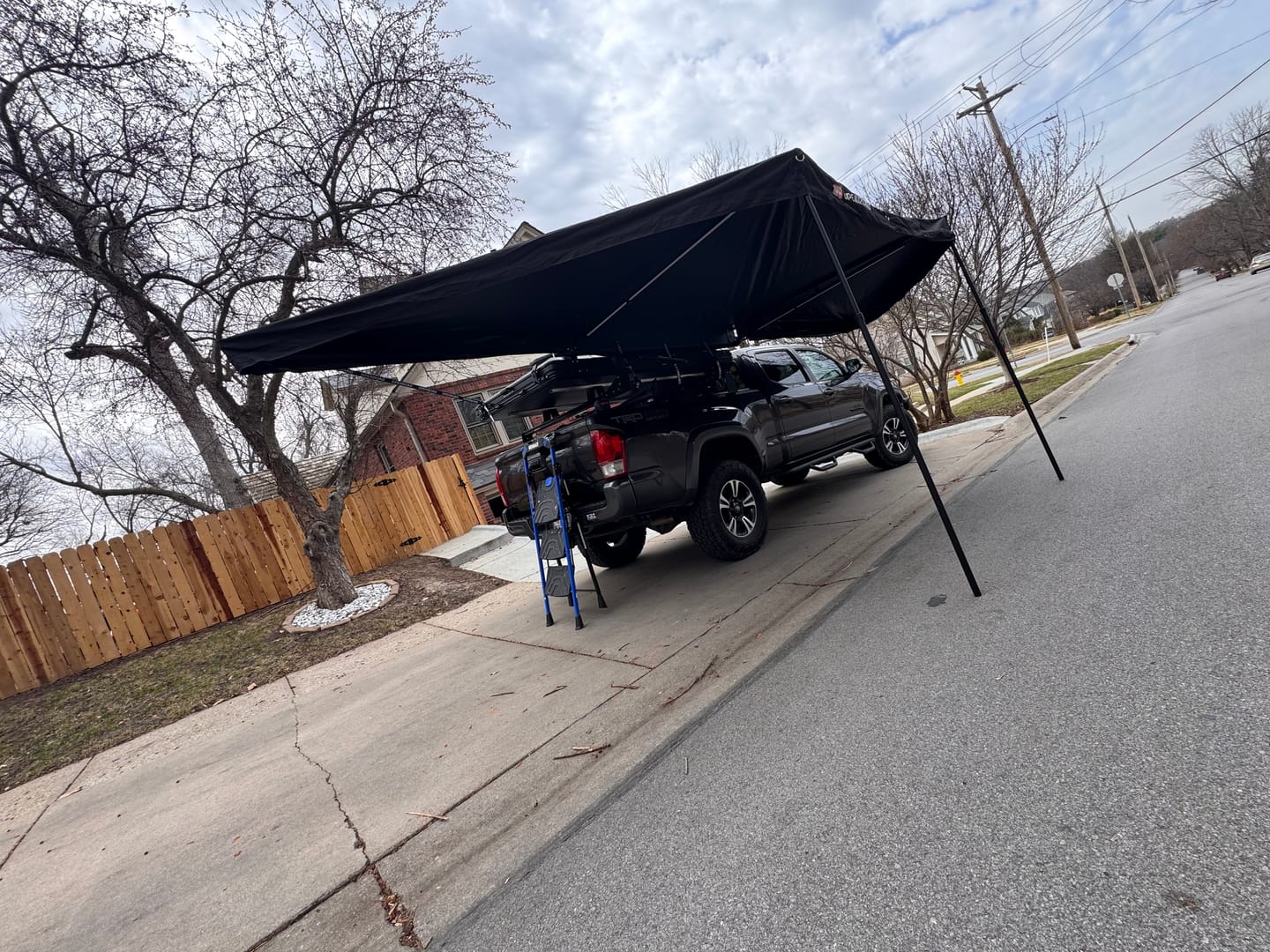 Customer photo review of OPENROAD 180 Free Standing Awning