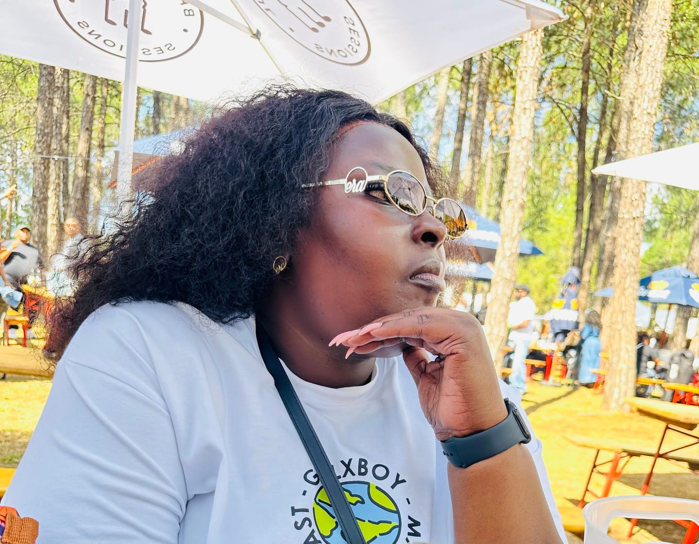 Customer photo review of Muse Logo Sunglasses – Gold Edition