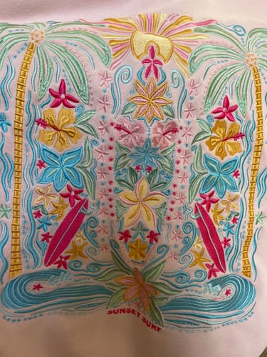 Customer photo review of Sunset Hawaii Hibiscus Hoodie
