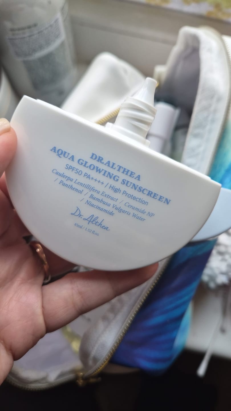 Customer photo review of Mitrinošs saules aizsargkrēms Dr.Althea Aqua Glowing Sunscreen SPF50+ PA++++