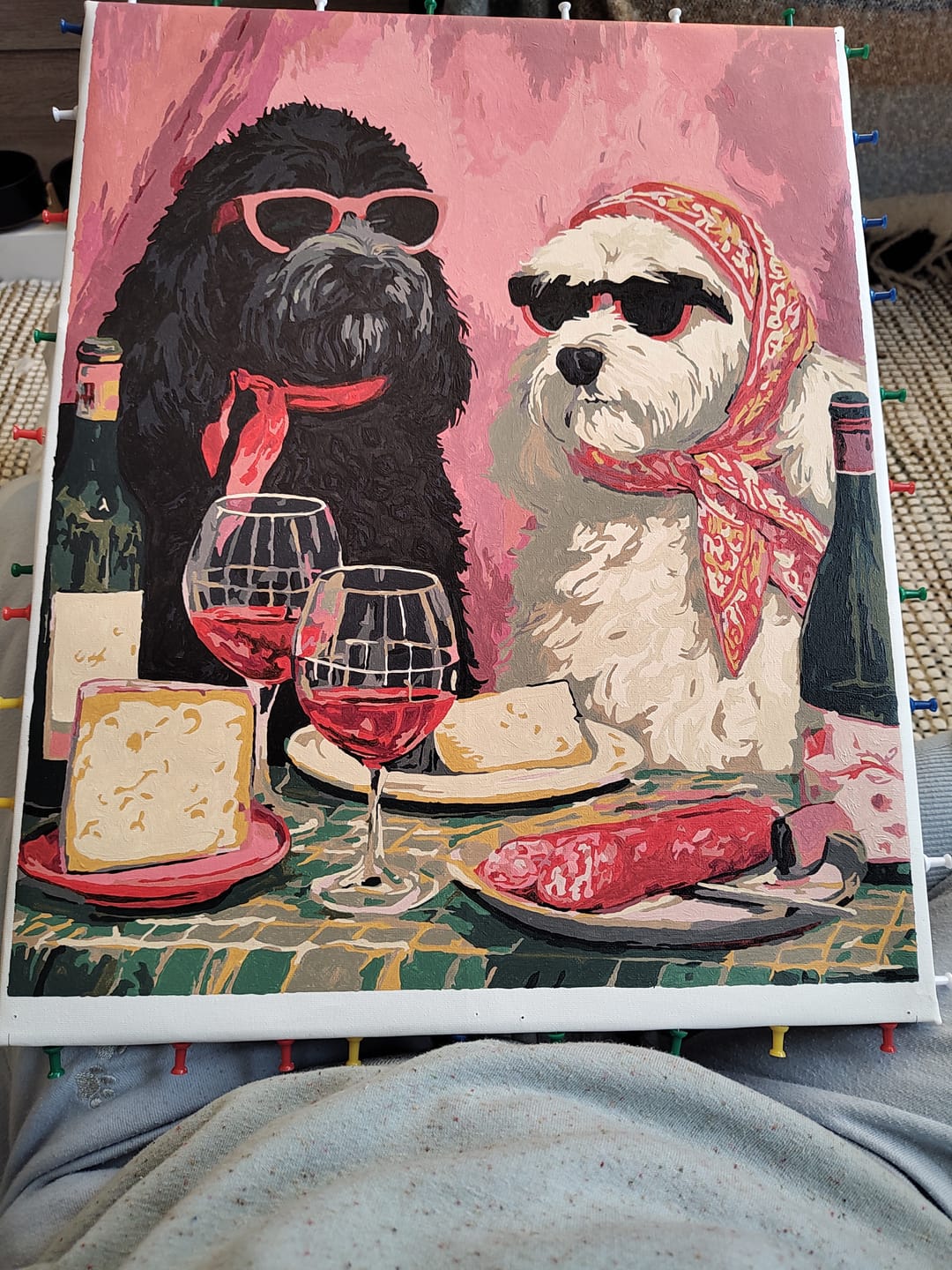 Customer photo review of Fancy dogs | Paint by Number