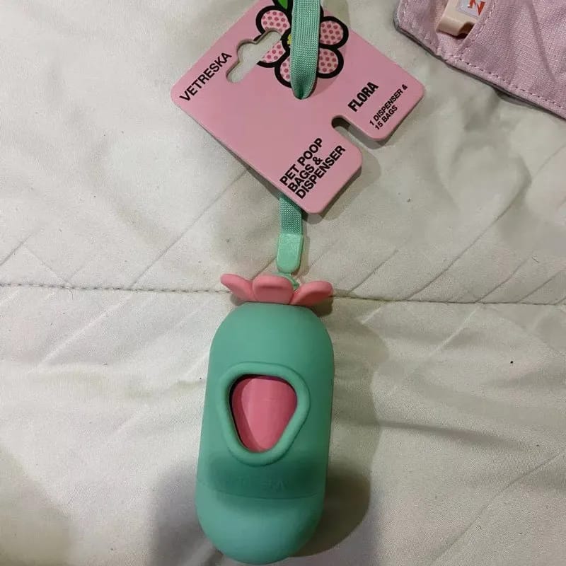 Customer photo review of Flora Poop Bags & Dispenser