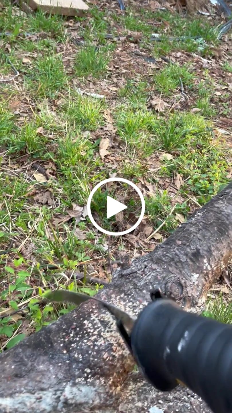 Customer video review of Tree Trimming/Wood Cutting – Japanese Teeth Arc Edge 6 TPI Reciprocating Saw Blade
