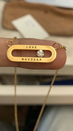 Customer photo review of Personalised Eternal Pendant