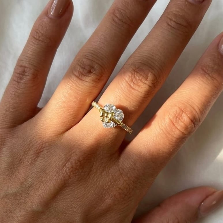 Customer photo review of GIFTED Promise Ring (Heart & Bow)