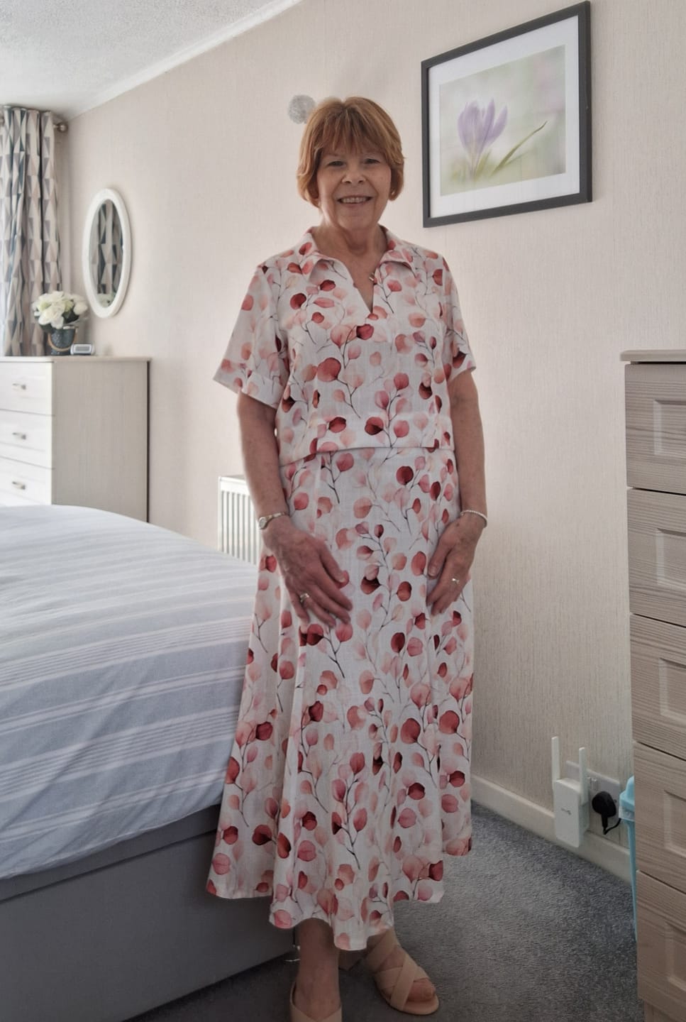 Customer photo review of Petal and Vine Linen Viscose Fabric