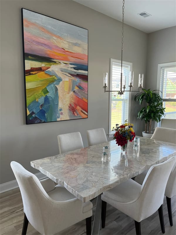 Customer photo review of Colorful Ocean And Sky Abstract Textured Wall Art #OS100