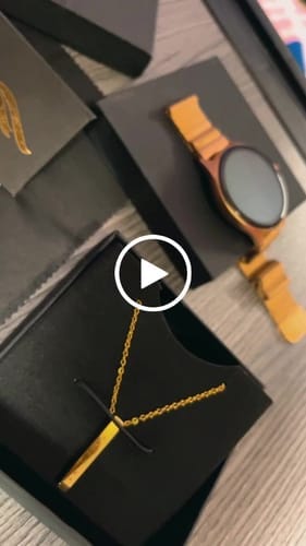 Customer photo review of Personalised Cuboid Pendant