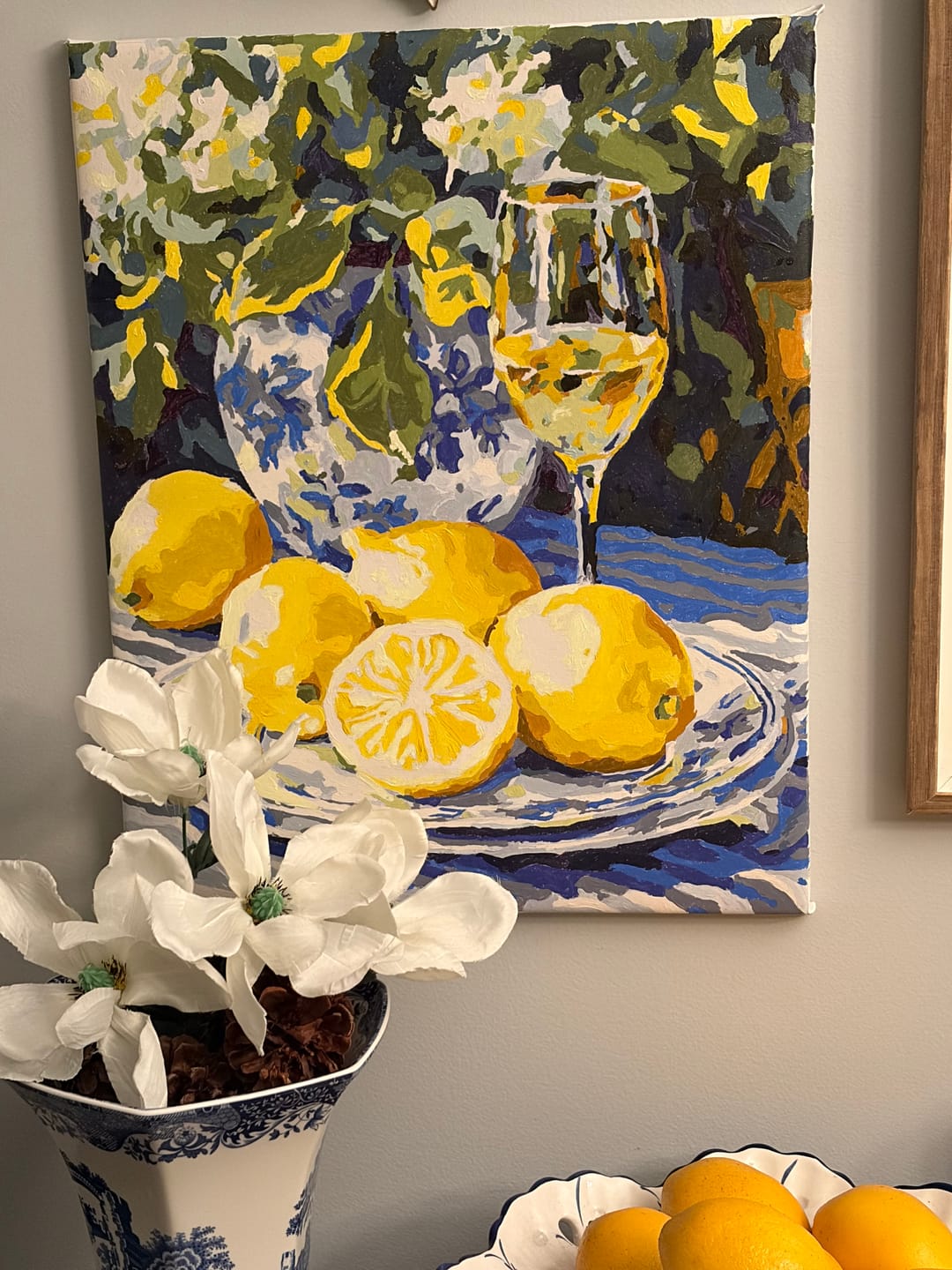 Customer photo review of Lemons and Wine | Paint by Numbers