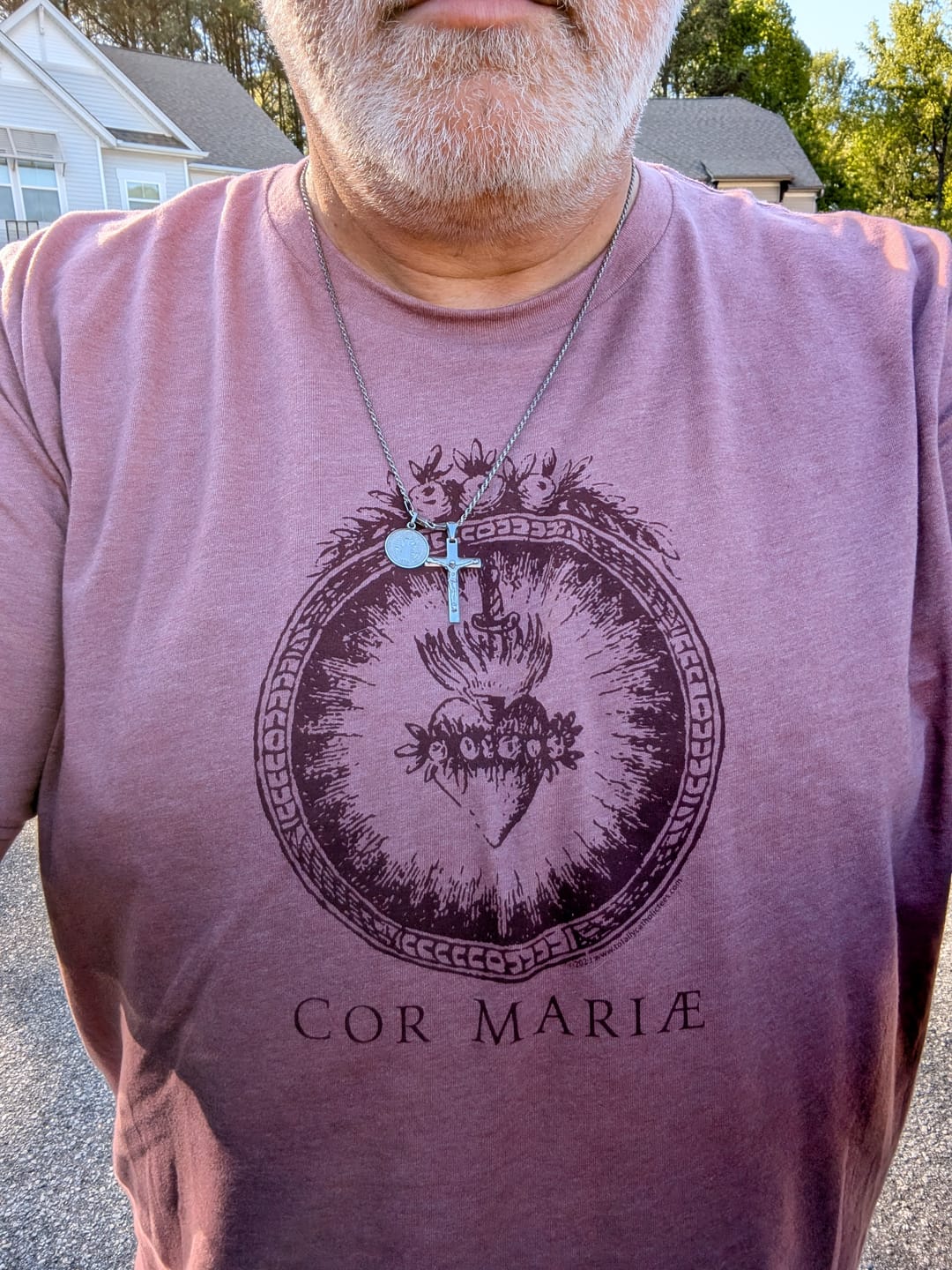 Customer photo review of Cor Mariae Premium Tee