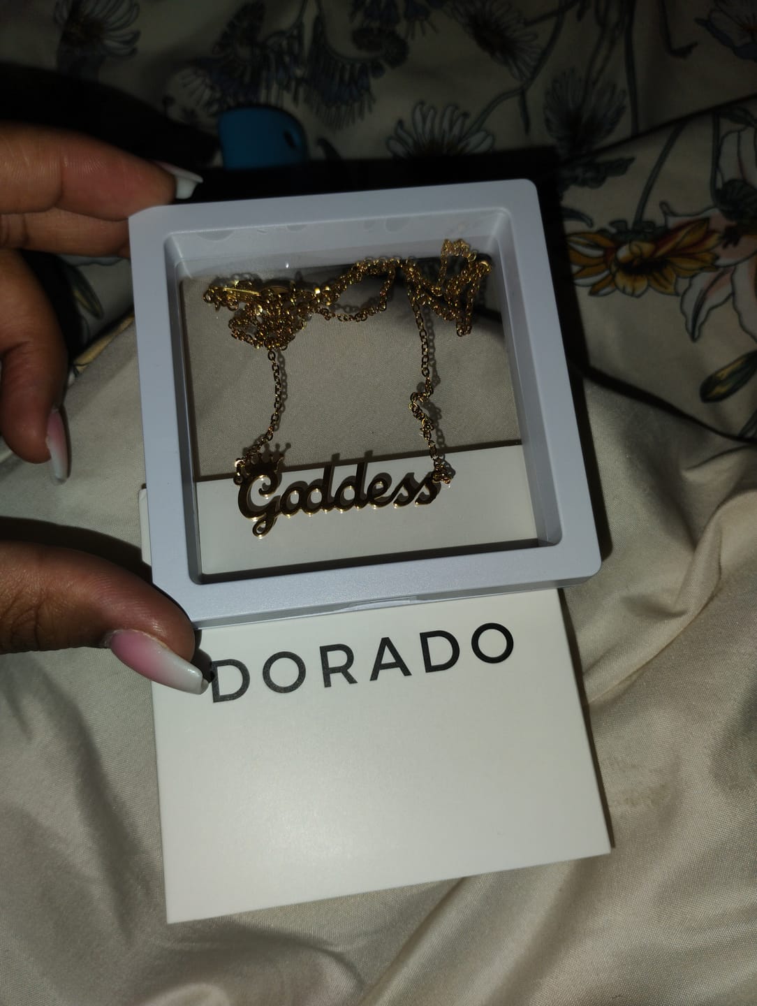 Customer photo review of Royal Name Necklace