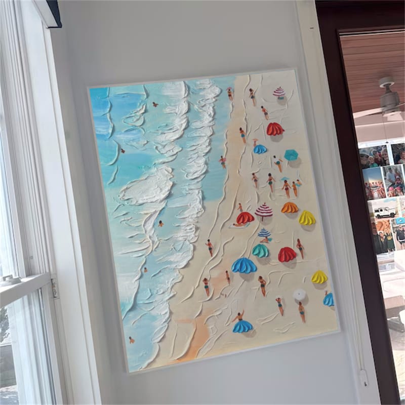 Customer photo review of Ocean And Sky Textured Painting Canvas #OS030