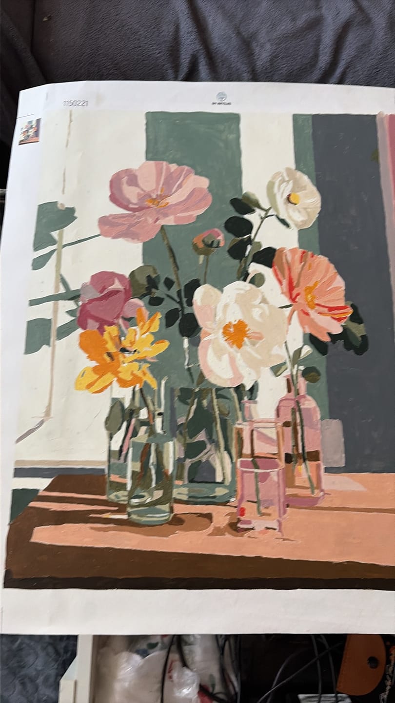 Customer photo review of Beauty in glass | Paint by Number