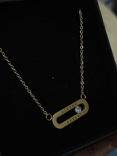 Customer photo review of Personalised Eternal Pendant