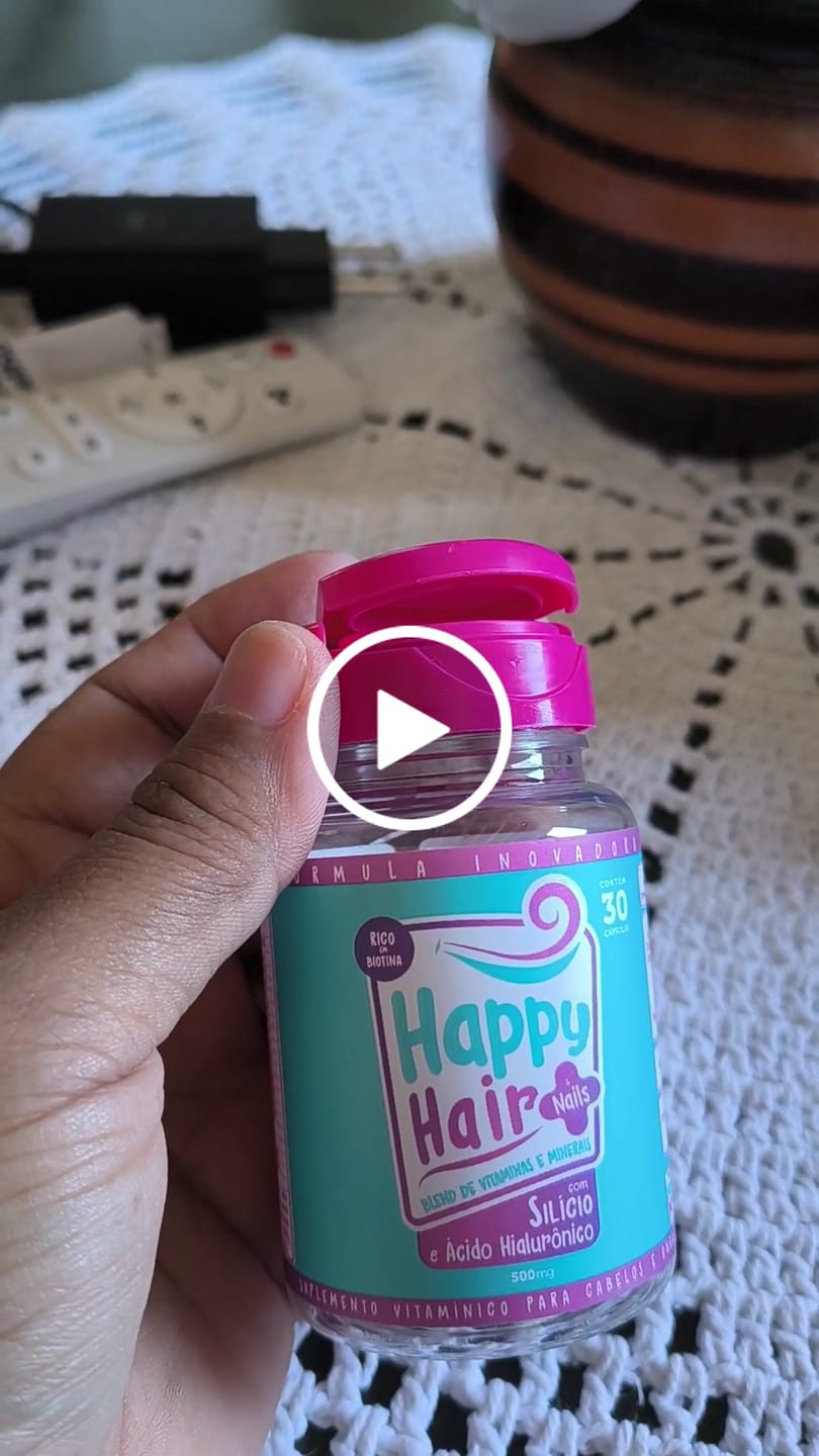 Customer video review of Happy Hair 2 Potes + 1 Melatonina Grátis + 1 Colágeno Grátis