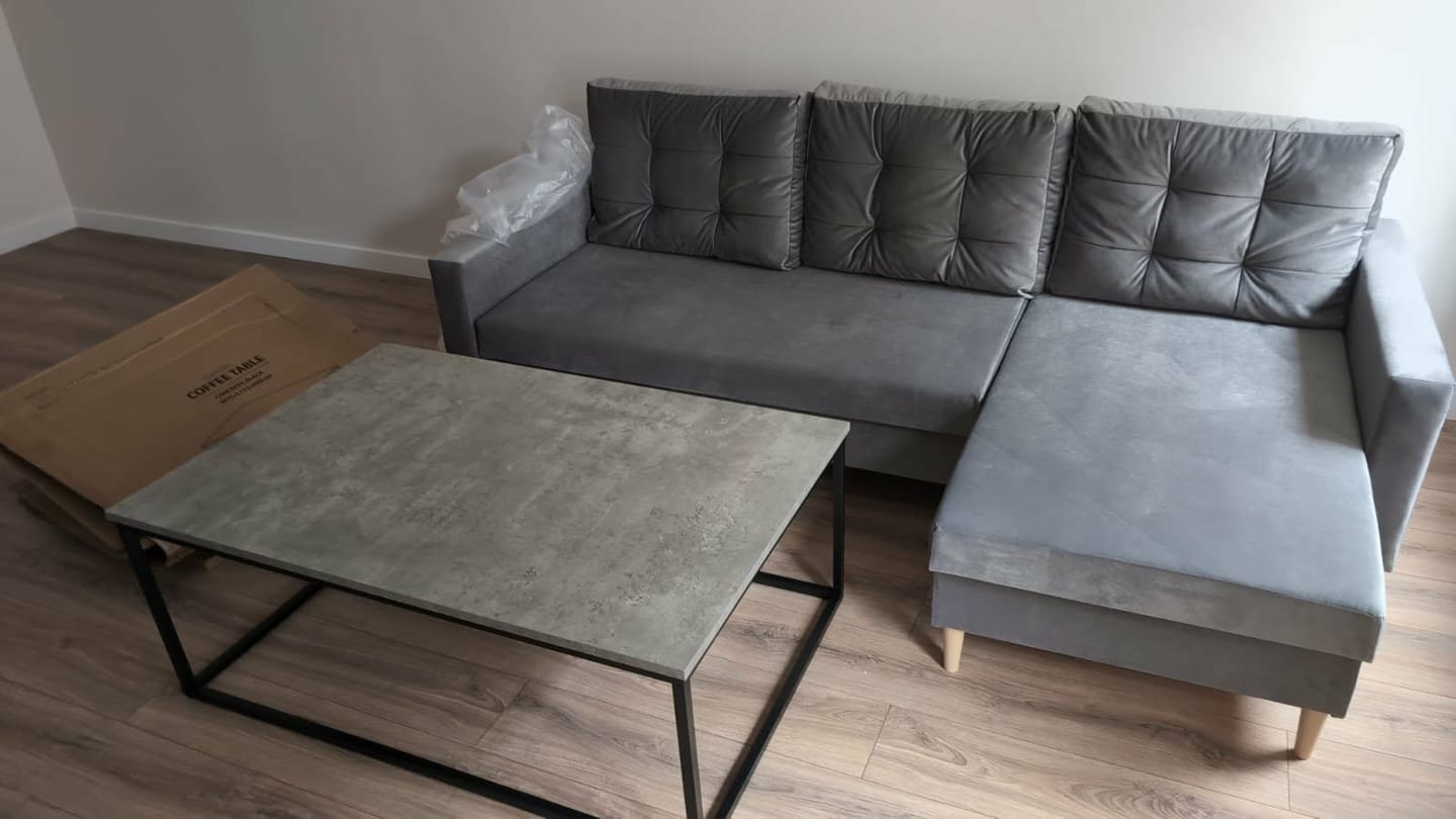 Customer photo review of Narożnik BLANK velvet