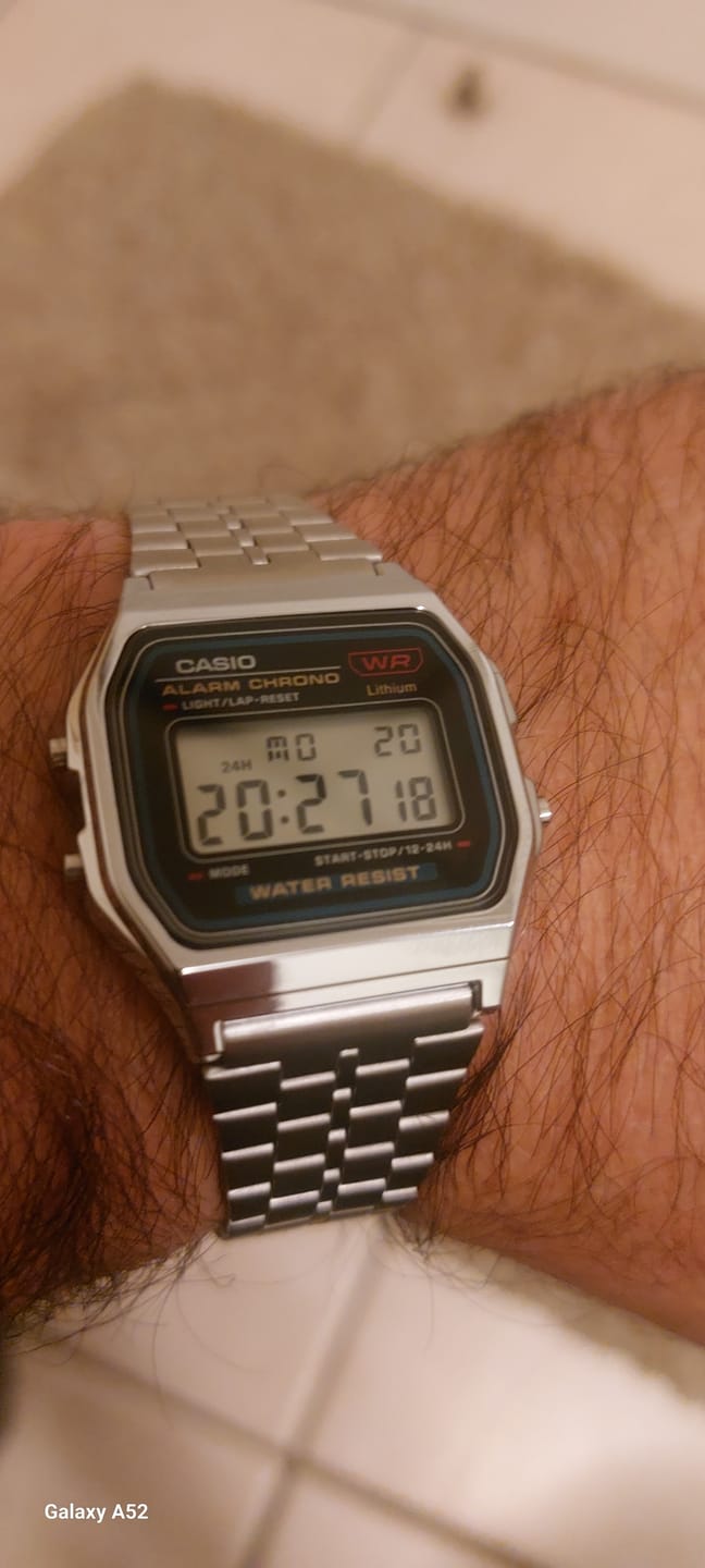 Customer photo review of Reloj Casio Vintage A159WA-N1DF Plateado MADE IN JAPAN