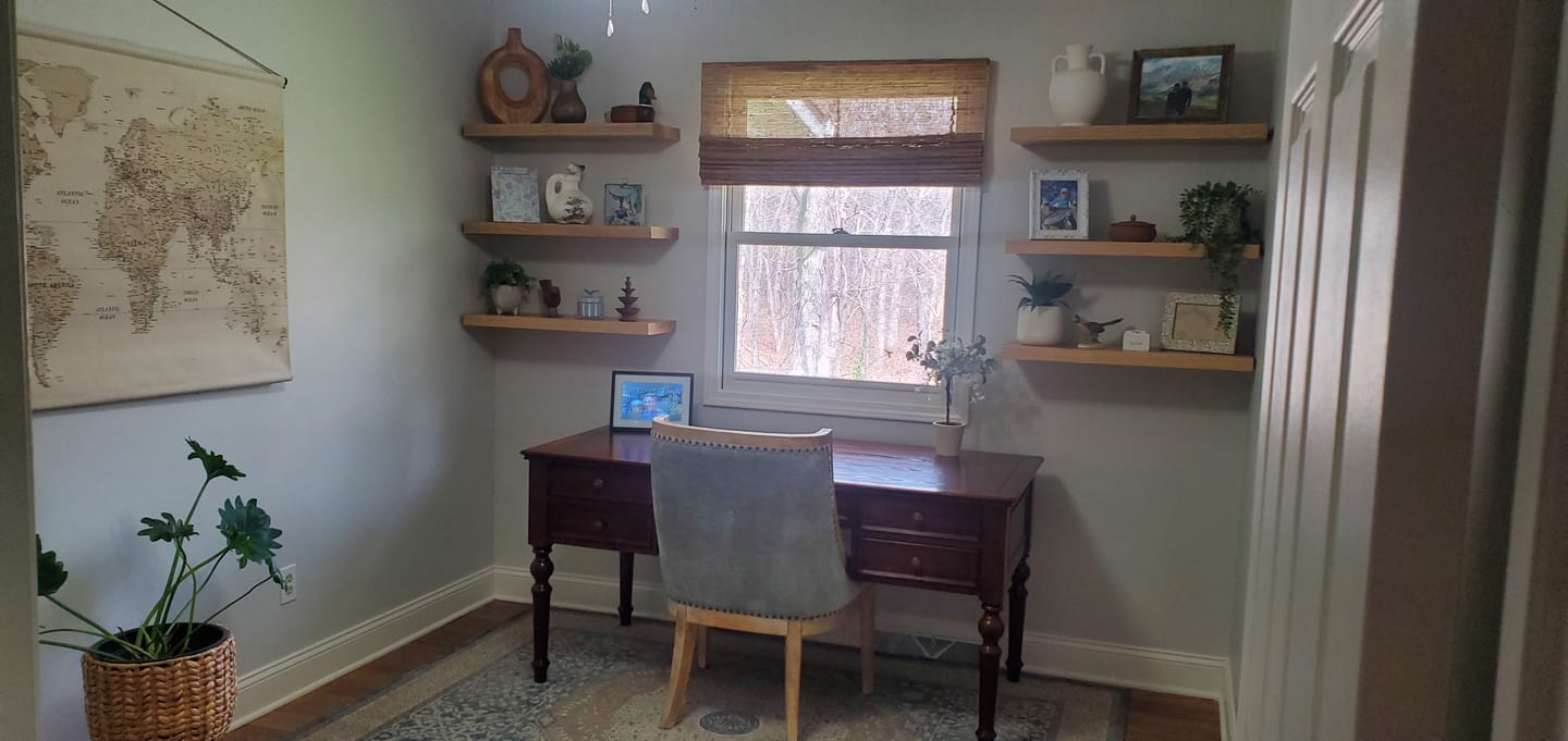 Customer photo review of Ash Floating Shelves