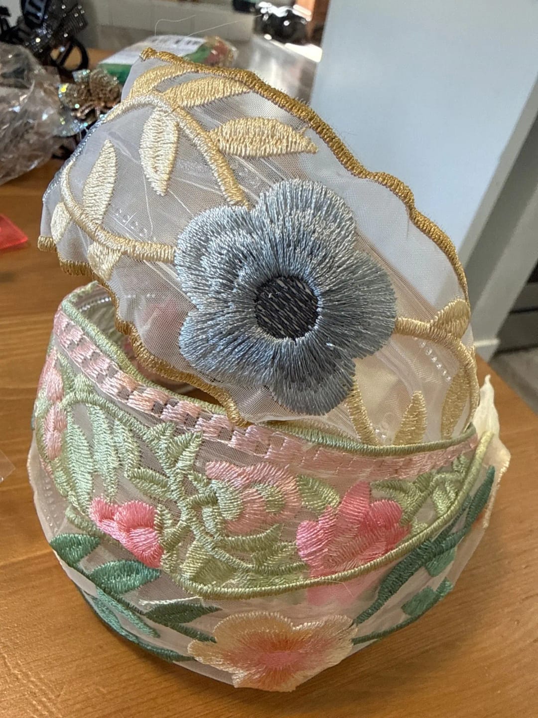 Customer photo review of Sweet Cottagecore Floral Headbands