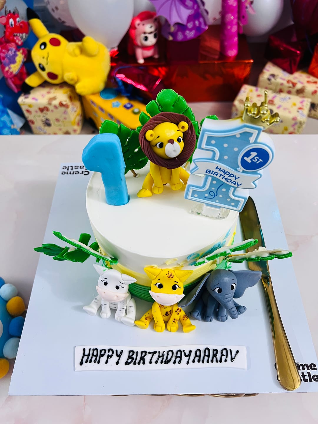 Customer photo review of Animal Party Birthday Cake