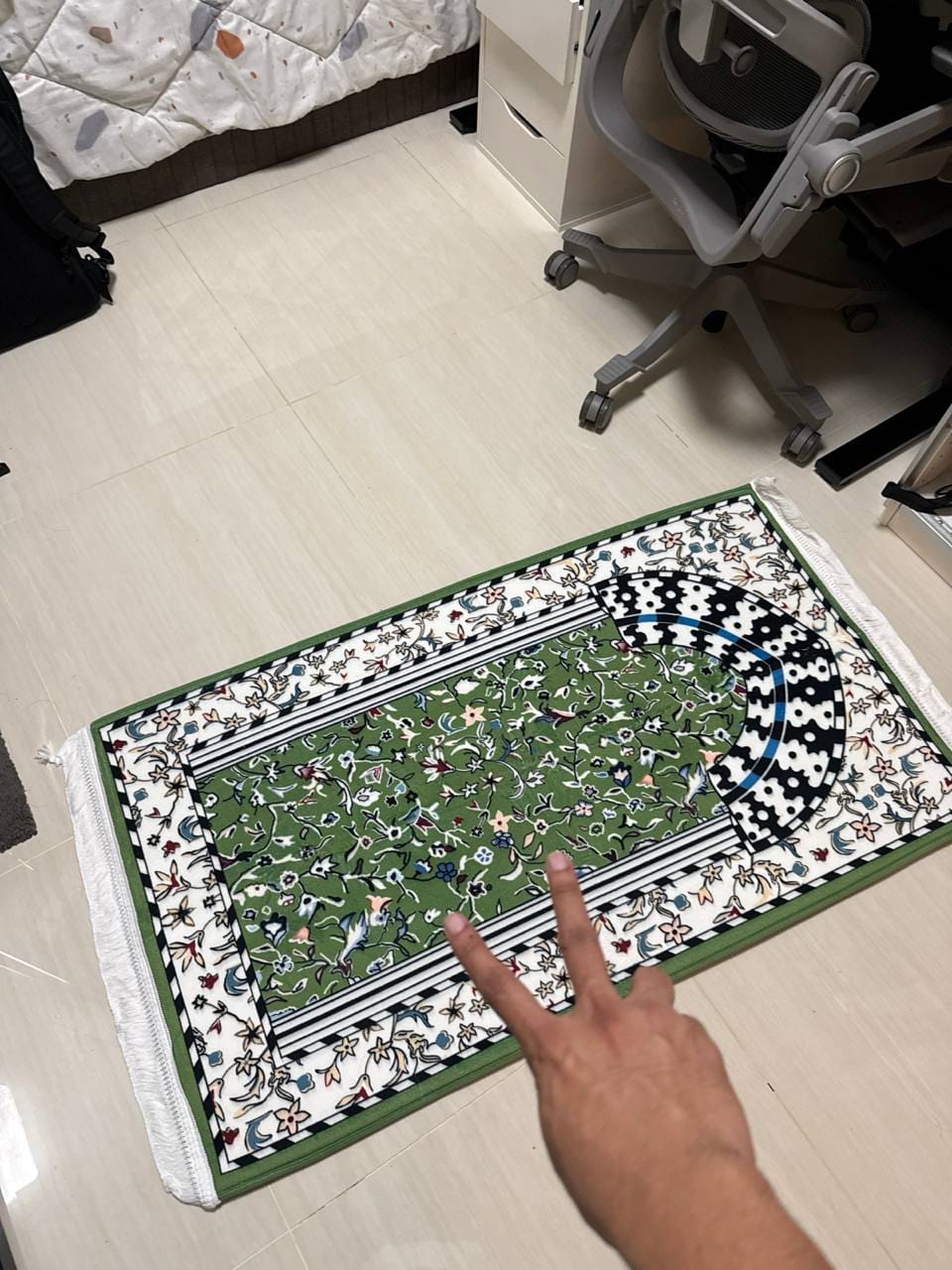 Customer photo review of Minbar Al Rawda Padded Prayer Mat