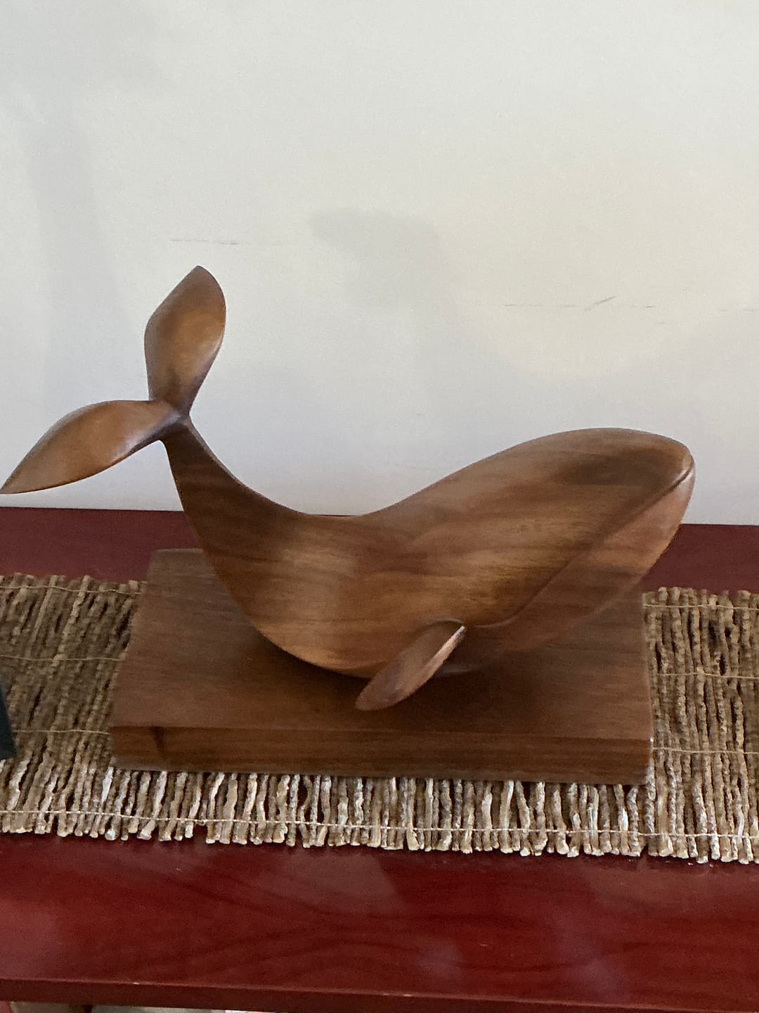 Customer photo review of Whale Wood Sculpture #WA129