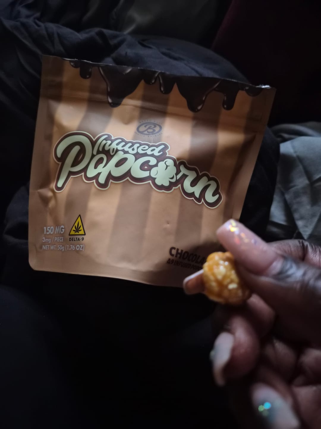 Customer photo review of INFUSED POPCORN - CHOCOLATE