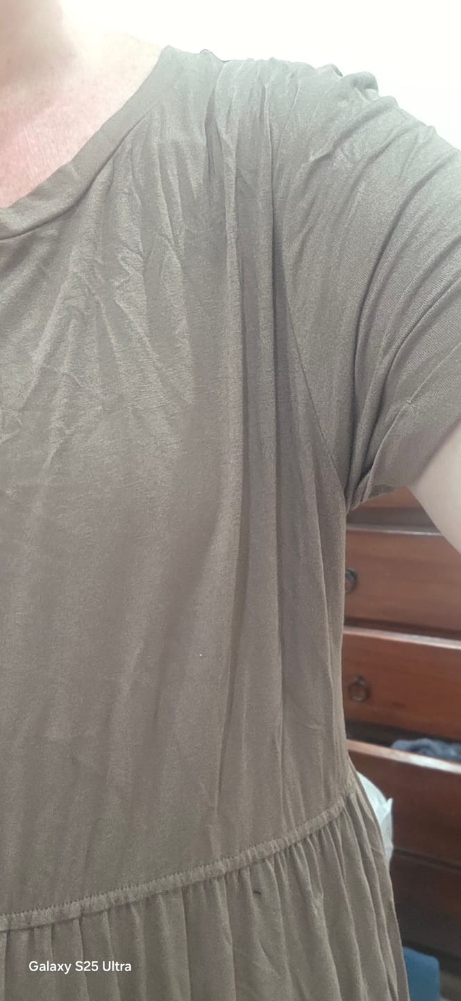 Customer photo review of Pauline Midi Dress in Chocolate