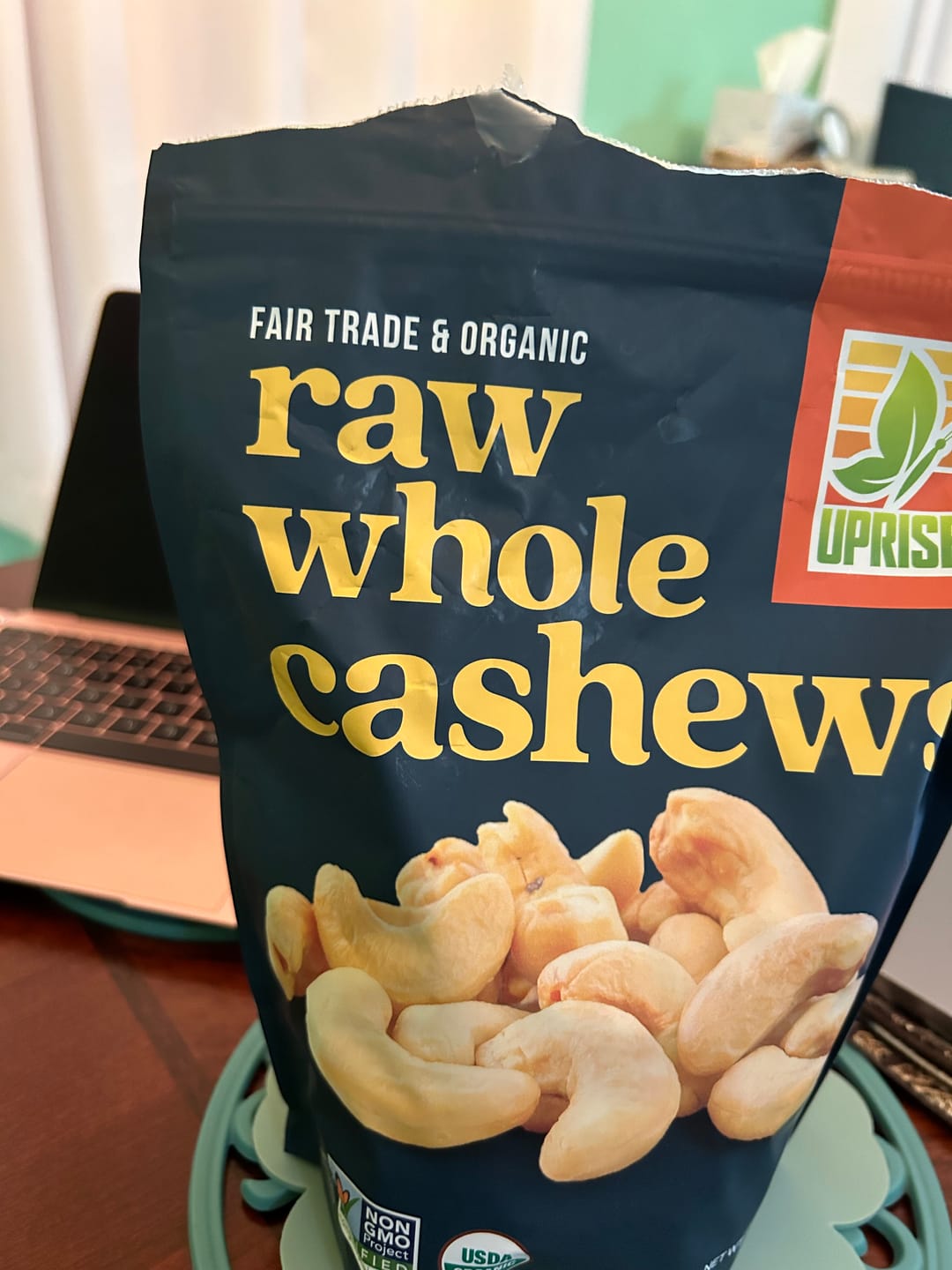 Customer photo review of Fair Trade Organic Whole Cashews (3 lb) – Raw, Unsalted, Non-GMO, Gluten-Free
