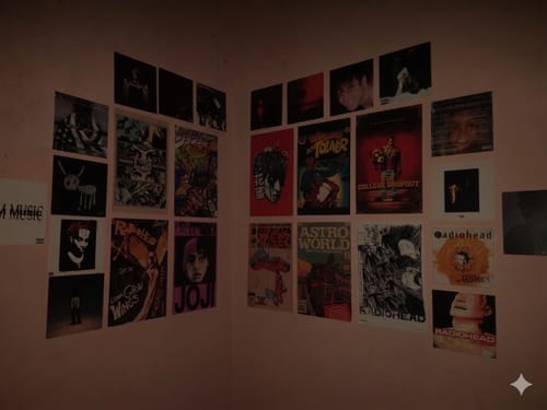 Customer photo review of PLAYLIST - ALBUM COVER PRINTS - CUSTOM WALL COLLAGE POSTERS