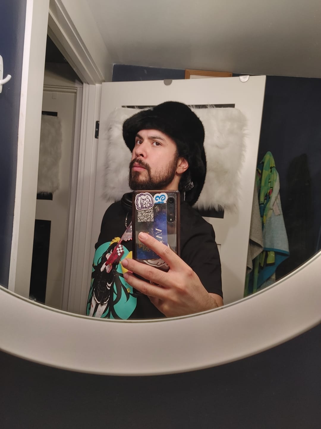 Customer photo review of Plush Bucket Hat With Rabbit Ear Design