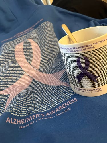 Customer photo review of Alzheimer's - Round 22 - White Glossy Mug (20 oz)