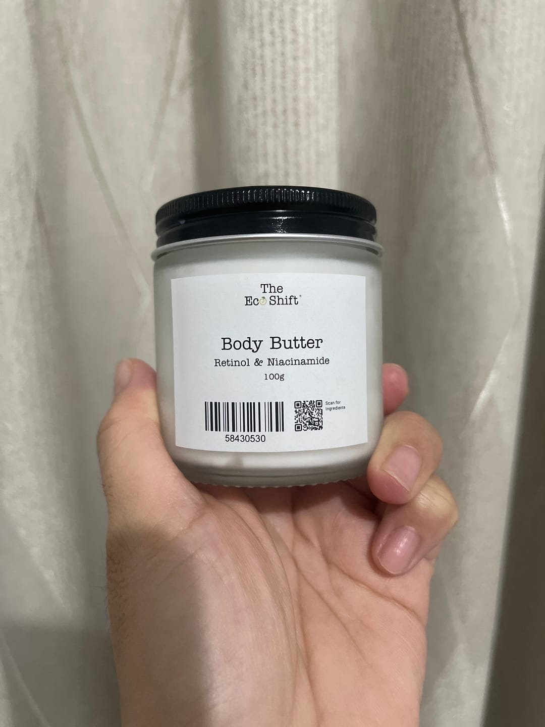 Customer photo review of Body Butter with Retinol & Niacinamide