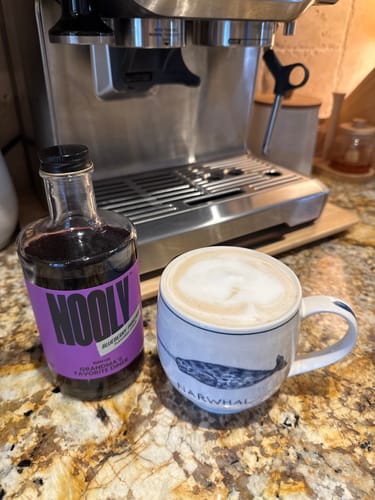Customer photo review of Blueberry Coffee Syrup
