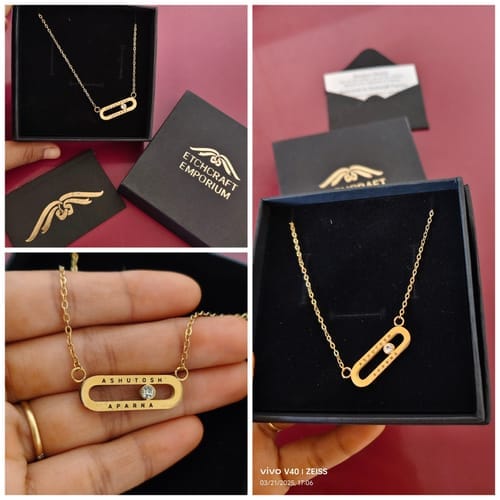 Customer photo review of Personalised Eternal Pendant