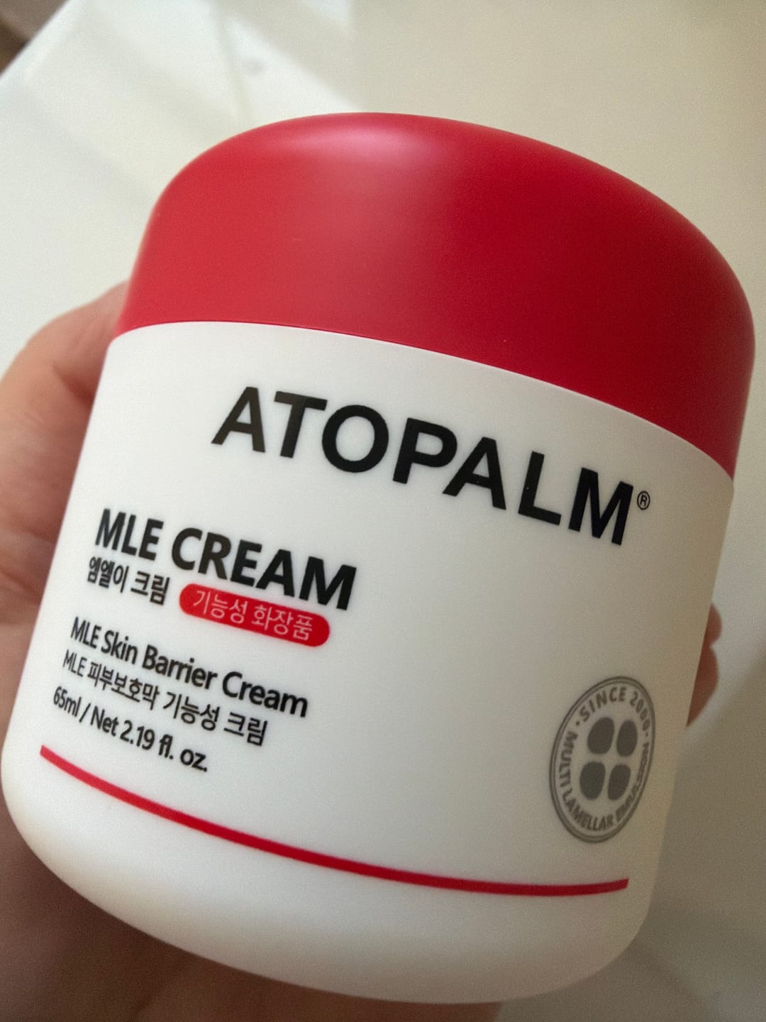 Customer photo review of Mitrinošs lamelārais krēms sejai Atopalm MLE Cream