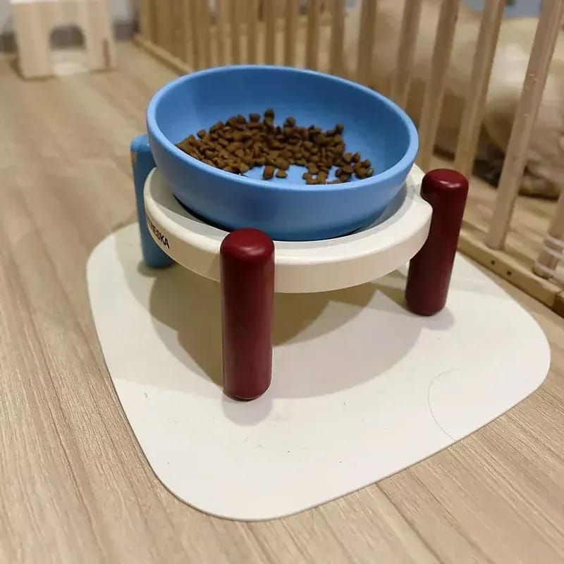 Customer photo review of Mist and Merlot Pet Bowl & Mat Set