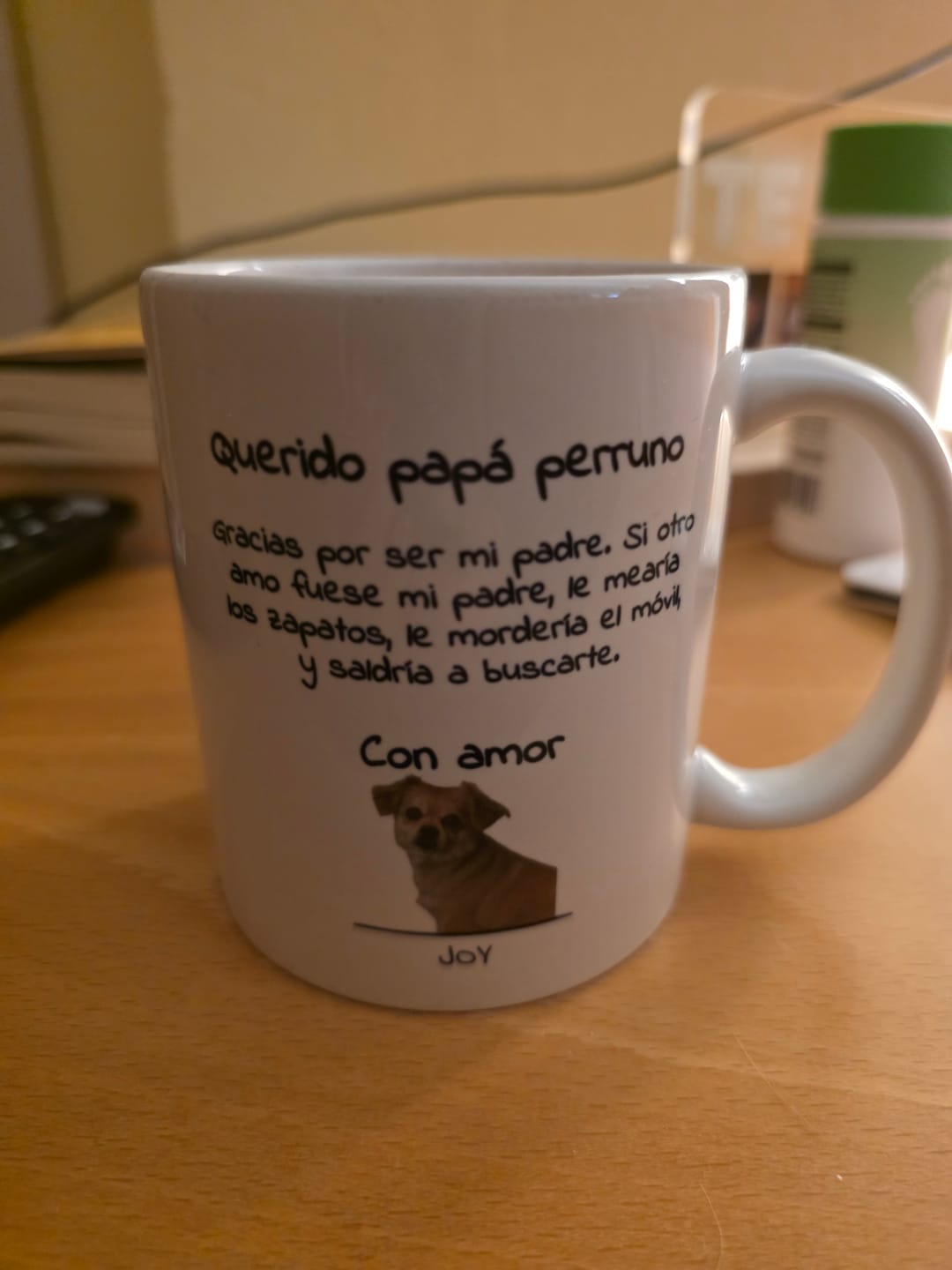 Customer photo review of Querido papá perruno - Taza personalizada