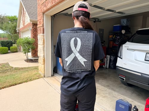 Customer photo review of Brain Tumor/Cancer - Round 11 (Unisex Classic Tee | Gildan)