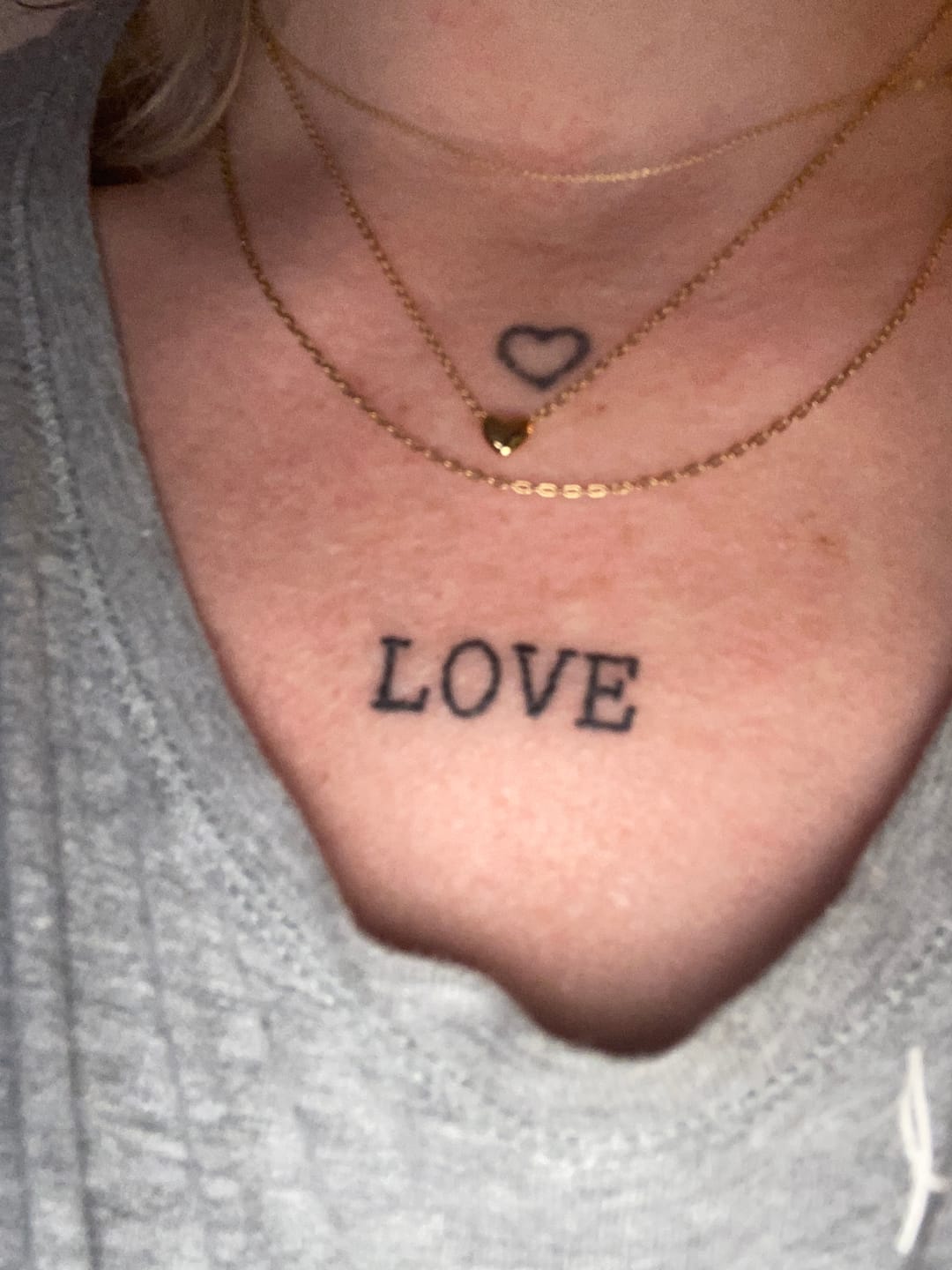 Customer photo review of Mini Heart Necklace