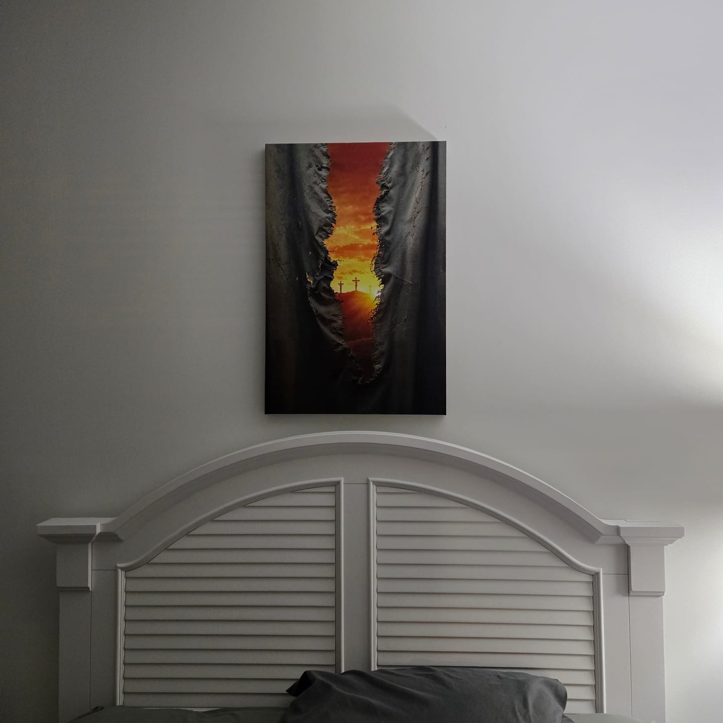 Customer photo review of The Veil Was Torn at Jesus' Crucifixion - Christian Wall Art Canvas