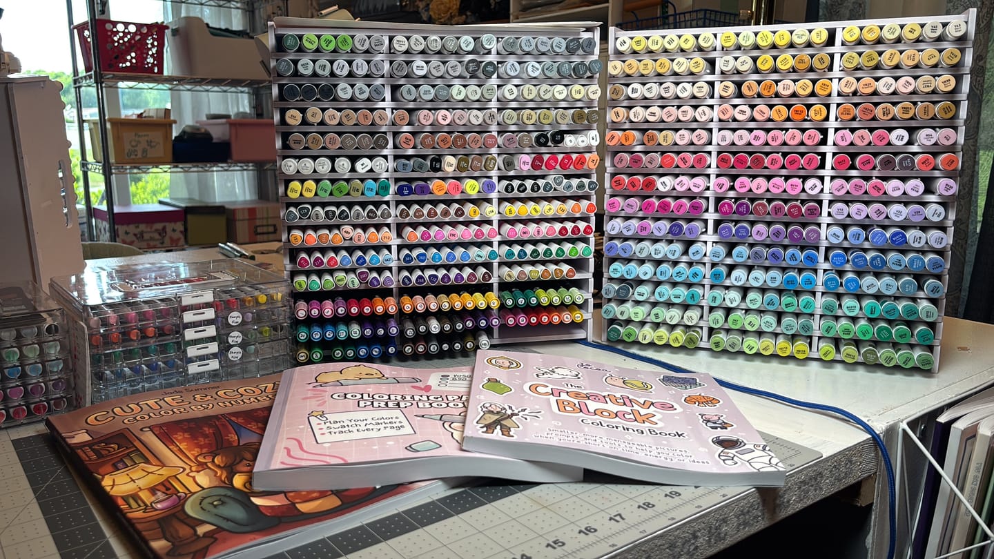 Customer photo review of Ohuhu Honolulu 36 Gray Tone Colors Dual Tips Alcohol Art Markers
