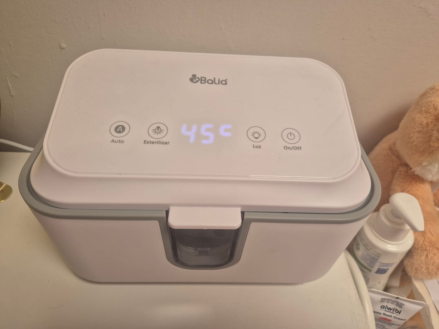 Customer photo review of Calentador de toallitas húmedas