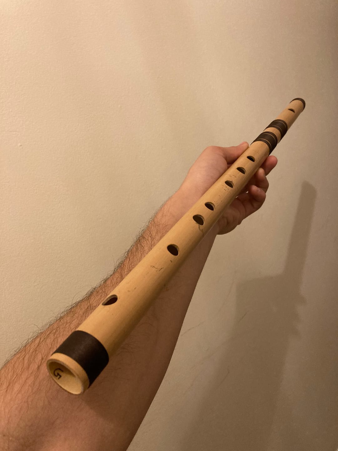 Customer photo review of G scale Bansuri (Indian Bamboo Flute)
