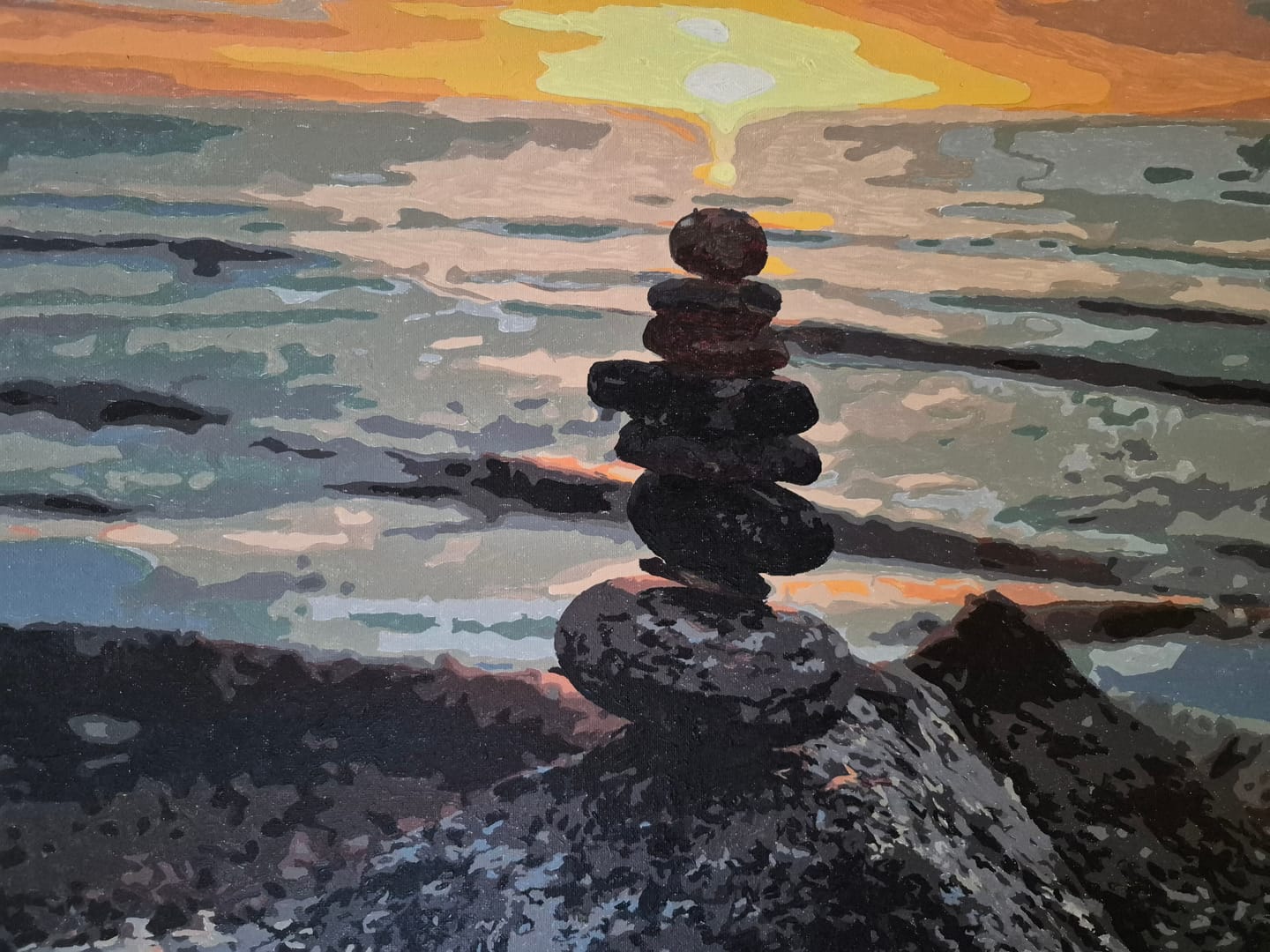 Customer photo review of Malen nach Zahlen - Ostsee - Steine