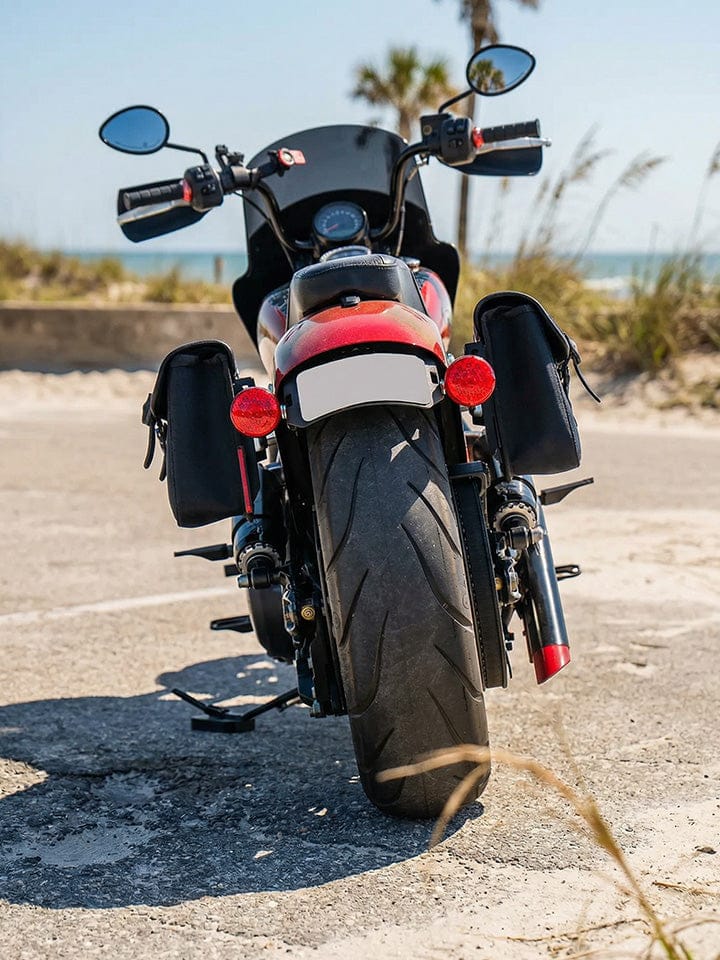 Customer photo review of 8L - Pony Indian Chief Leather Motorcycle Saddlebags