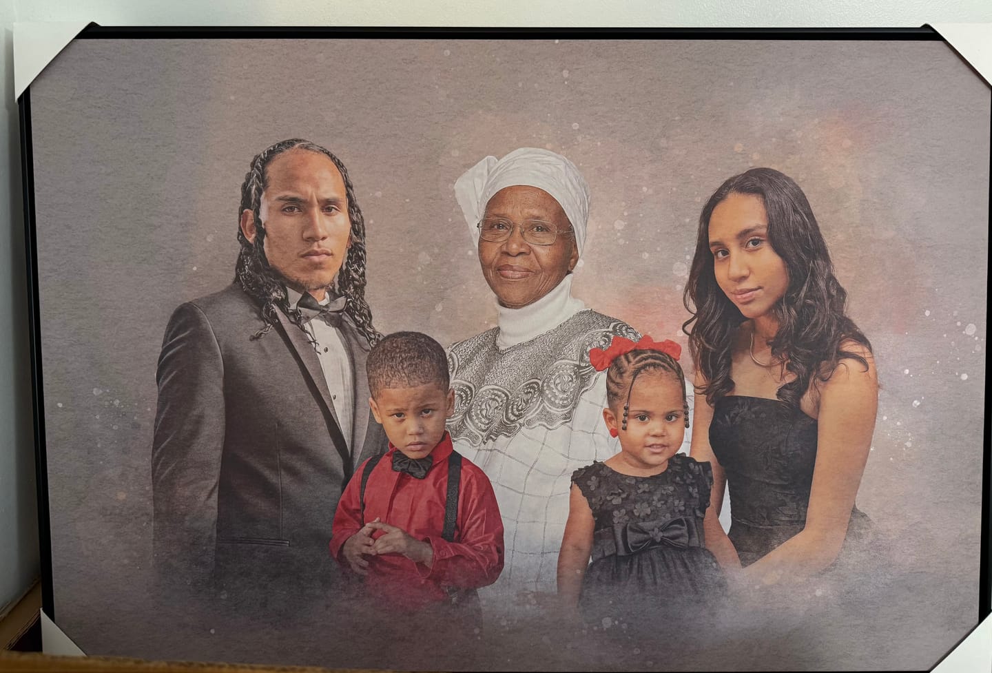 Customer photo review of Add Deceased Loved One to Photo | Custom Canvas Pictures with Deceased Loved Ones