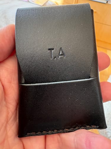 Customer photo review of Slimmad plånbok i äkta läder