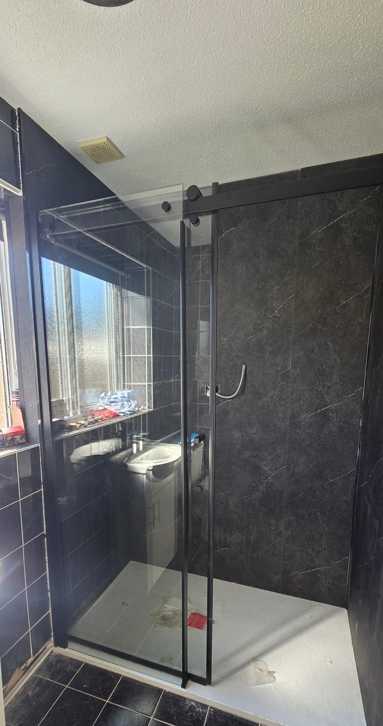 Customer photo review of 10mm Pietra Marble Ultra Matt Shower Panel 1M x 2.4M